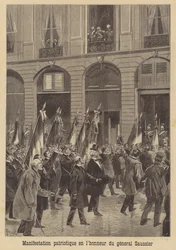 Patriotic demonstration in honour of General Saussier